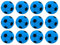 Kyto Softball 20cm Schaumstoff Ball | Fußball für Outdoor und Indoor | geeignet für Kinder ab 36 Monaten (12 Bälle, blau)