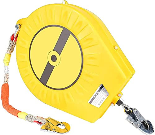 Protezione anticaduta Cavo di Sicurezza Retrattile Automatico Cavo per Cordino Ammortizzante, Dispositivo di Sicurezza per Altezza Bobina inerziale con Blocco anticaduta, Attrezzatura anticaduta per