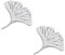 DEARMAMY 1 Paar Gingko-blatt-ohrstecker Kleine Blattohrringe Ohrringe Brautblatt Tropfenohrringe Dekorativer Ohrhänger Silver