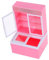 BRIGHTFUFU Mini Refrigerador De Juguete para Casa De Muñecas Mueble De Cocina Miniatura Diseño Realista Accesorio De Educativo para Niño Niña Color Rosa