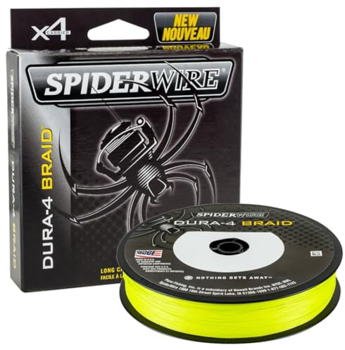 SpiderWire Dura 4, Fishing Line, Superline, , Predator Fishing, Pike, Perch, Zander, Trout, Unisex, Yellow, 0.1mm | 9.1kg | 20lb | 300yd