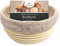 Vollum Banneton Brotgärkörbchen Sauerteig-Gärkörbchen für Anfänger & Professionelle Bäcker, handgewebter Rattanrohr-Brotbereiter mit Leinen für handwerkliche Brote, 17,8 x 10,2 cm, 0,2 kg rund