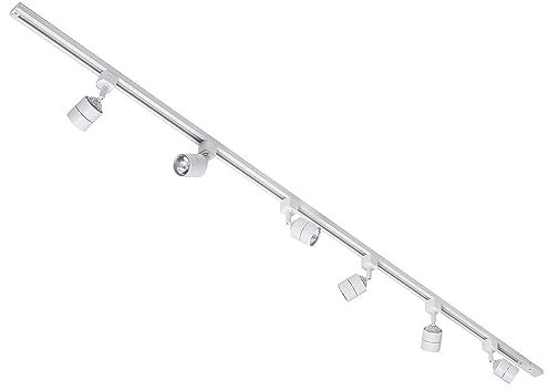 Litecraft Kitchen Track Light with Soho Fixture & GU10 LED Bulbs - (White, 2M 6 Light)