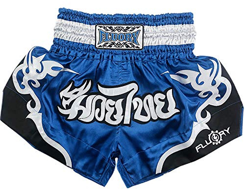 FLUORY Muay Thai Shorts, MMA Fight Shorts Ropa de Entrenamiento Jaula Lucha Grappling Artes Marciales Kickboxing Shorts Ropa