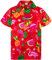 King Kameha Funky Hawaii-Hemd, Herren, Kurzarm, Flamingo-Melon, Rot, 3XL