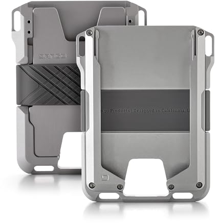 Dango Tactical Wallet - RFID Blocking Card Holder for Men - All Metal Slim Minimalist - Integrated Rail System & Cash Band - Easy Access to Money and Cards - M1 Rail EDC Front Pocket Billfold,