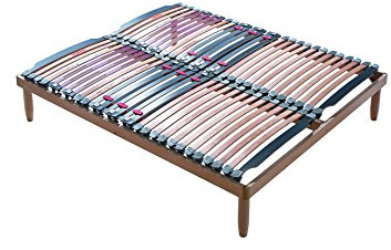 Evergreenweb Doppelbett Lattenrost 170x200 cm 40 Hoch aus Buchenholz, Orthopädischer Holzrahmen Verstärkte Steifigkeitsregler 4 Abnehmbare Beine Für Alle Betten und Matratzen Geeignet, Modell Lemon