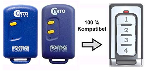 Fernbedieung Handsender Ersatz für Roma Certo MT87A1-1 MT87A1-2 nicht für Certo500-5 geeignet