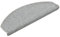 vidaXL 15x Treppenmatten mit Klebebändern Stufenmatten Stufenschoner Treppenschutz Matten Treppenteppich Treppenschoner Hellgrau 65x24x4cm