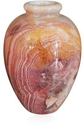 CBAM Vase, Tischdekoration, Briefbeschwerer, aus Onyx, Geschenkidee für den Innenbereich, Höhe 9 cm