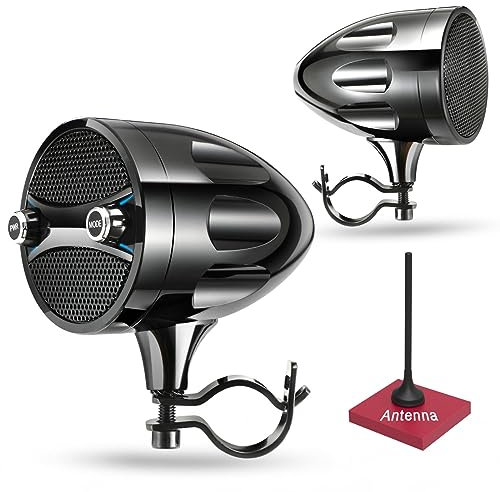 JZG Motorrad-Lautsprecher, Motorrad-Bluetooth-Lautsprecher, Bluetooth, wasserdicht, Motorrad, ATV, UTV, Soundsystem, RZR-Lautsprecher, Golfwagen, Stereoanlage, Jet-Ski-Lautsprecher, Soundbar