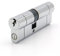 Security Anti-Snap Euro Lock Cylinder-Brass Replacement Lock Barrel (Chrome, 80mm(35/45))