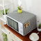 Microwave Dust Proof Cover,Microwave Oven Accessory Protective Cover Microwave Oven Cover Dust-Proof Covers Hood Home Decor Microwave Anti-Oil Towel，Grey Arrow