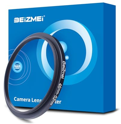 46 mm auf 52 mm Filter Adapter von, kompatibel mit Allen 46 mm, Objektiv mit 52 mm, UV, ND, CPL, Filter, 46 mm Objektiv zu 52 mm, Kamerafilter (46-52 mm)