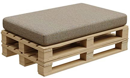 Gutekissen® Palettenkissen, Palletenpolster, Gartenkissen, Palettenauflagen, Sofa, Kissen, Polster, Auflagen Indoor Outdoor PFBG (Sitzkissen 120x80, Beige)