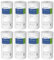 Pentek Pentair DGD-5005 Big Blue Sediment Water Filter, 10-Inch, Whole House Heavy Duty Dual-Gradient Density Spun Polypropylene Replacement Filter Cartridge, 10 x 4.5, 5 Micron, Pack of 8