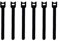 Lumeiy Reusable Adjustable Black Microfiber Cable Ties, 6-Inch, 100pcs