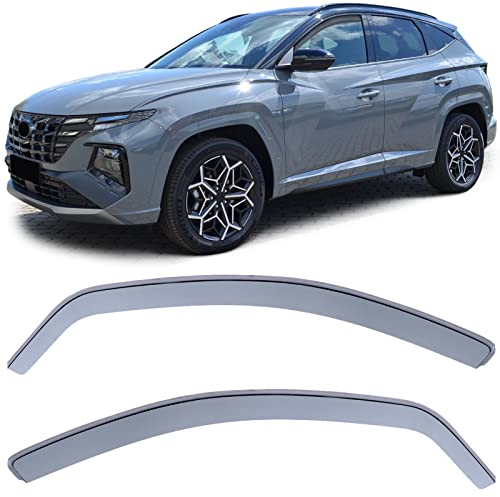 Windabweiser Regenabweiser Windschutz Schwarz Smoke für Hyundai Tucson NX4 ab 20