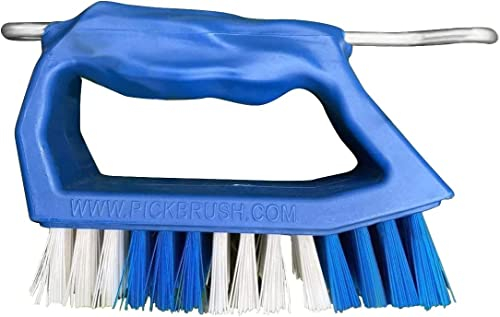 Kelcie's Handheld Shoe Cleaning Brush with Pick - Boot Brush&Cleat Cleaner for Golf, Soccer & Other Outdoor Footwear - Heavy-Duty Stiff Bristle Boot Scrubber for Cleaning Mud Off Shoes in Minutes
