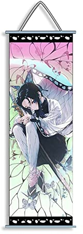 Hanaiette 1 x Anime Demon Slayer Gemälde Stoff Poster Wand Scrollblade of Demon Slayer (Kochou Shinobu)