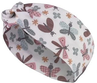 Sterntaler Stirnband Schmetterlinge - Mädchen Haarband aus Flammgarn Jersey in Schleifenoptik - hautsmpathisches Kinder Stirnband - elastisches Kopfband- ecru, Größe 49