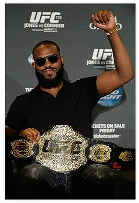 TONFON Jon Jones 2023 UFC Champion Wandkunst-Deco-Poster, Leinwand-Poster, Wandkunst, Dekor, Bild, Gemälde für Wohnzimmer, Schlafzimmer, Dekoration, ungerahmt, 30 x 45 cm