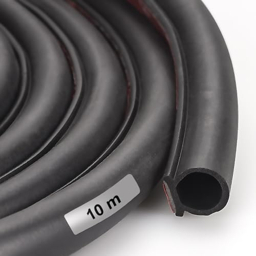 Dichtungsband für Türen Fenster Selbstklebendes Schaumstoffband Türdichtung Fenster, für Anti-Kollision/akustisch/wasserdicht/staubdicht (schwarz, 10M)