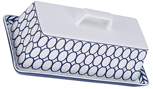 Beurrier Porte-beurre de beurre de beurre avec couvercle de dessert de service de service céramique vaisselle Récipient à beurre