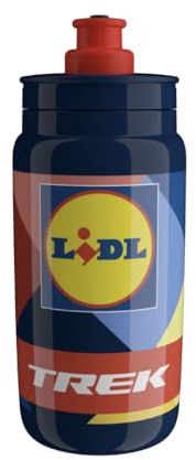 Trek Santini Lidl Fahrrad Trinkflasche 550ml blau/gelb