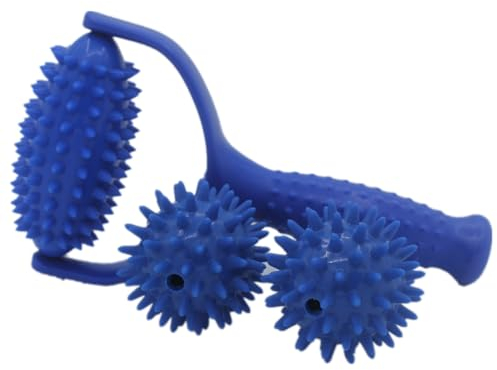 Massageball Set Igelbälle,Massagebälle Massage Roller,Massagegerät Fascia Ball,Massagerolle Igelball,Massageroller mit Noppen,für Rücken Beine Füße Hände Selbstmassage.