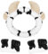 Lvefyti 3 Stück Haarband Schminken Plüsch Cow,Kosmetik Schminken Stirnband für Damen Mädchen,Haarbänder Make Up mit Handgelenk Waschband für Spa,Beauty,Waschen Gesicht