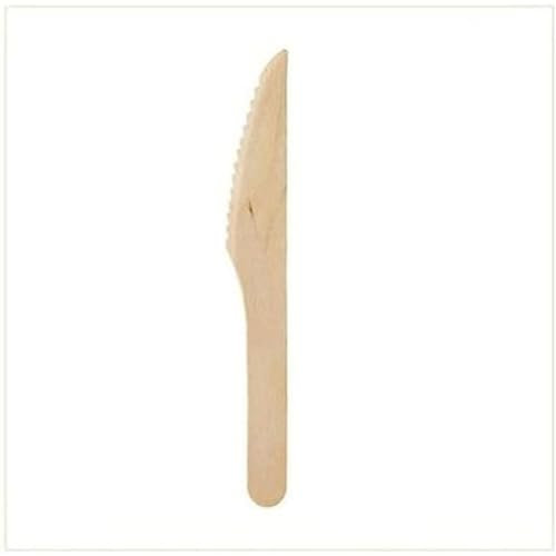 Generico 100 200 300 Coltelli in legno di betulla - monouso - biodeagradabili - 16 cm Posate compostabili 100% Naturale (300 pezzi)