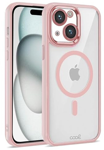 Cool Case for iPhone 15 Magnetic Pink Edge