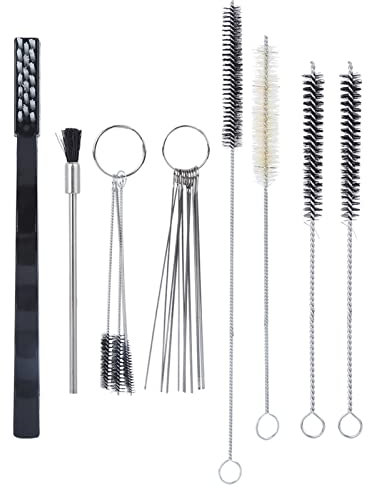 Msiud 21 Teiliges Reinigungsset für Spritzpistolen, Lackierpistolen Mehrzweck für Farbpistolen Airbrush Reinigungsbürsten Set Kit Saubere Farbspritzpistolen Düsenspitzen Luftkappe Hardware