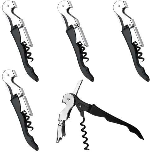 Wine Opener Set (5 Pack) - Professional Waiter's Corkscrew - Multifunctional Bottle Opener - Stainless Steel Corkscrew for Wine and Beer