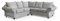 Easy4You Ecksofa Chesterfield Style 212 cm Grau 5-Sitzer-Sofa Sofas für Wohnzimmer Sofagarnituren Chesterfield 5-Sitzer Set Sofas & Couches