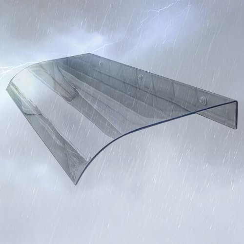 Tenda da sole trasparente in policarbonato per portico, giardino, patio, impermeabile, protezione UV resistente alla pioggia e alla neve, ideale per esterni, dimensioni 40 x 240 cm