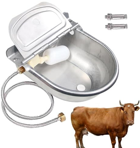 Automatische Tränke für Nutztiere,Automatische Tränke für,Pferdetränke Edelstahl | Verstellbarer Trinkbrunnen mit schwimmender Kugel für Nutztiere, Hunde, Schweine, Rinder,