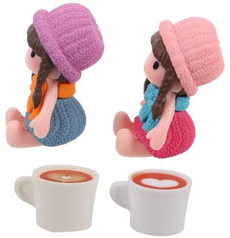 BESTonZON 4stücke Miniatur Kaffeetassen Modell Aus Harz Puppenhaus Miniaturen Miniküchen Dekor Simulation Becher Für Sammlerstücke Und Spielzeug
