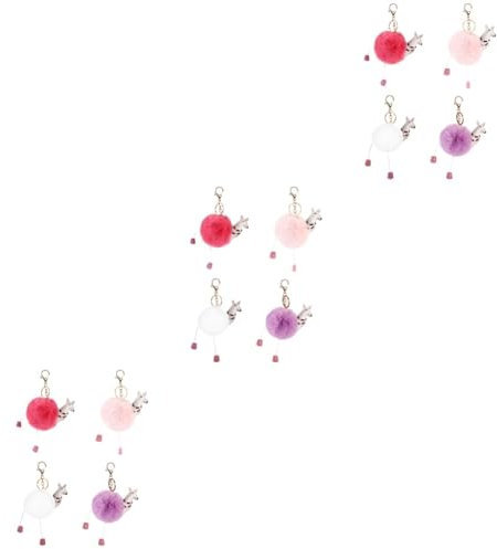 DEARMAMY 3 Ensembles Porte-clés Jouets Licorne Peluche Décoration De Ornement Suspendu 4 Pièces * 3