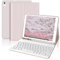 JADEMALL Keyboard Case for iPad 10.2 9th/8th/7th Generation, Wireless Bluetooth Detachable Keyboard, Slim Cover with Pencil holder for iPad 10.2 Inch/Air 3/Pro 10.5 Inch 2017, Pink