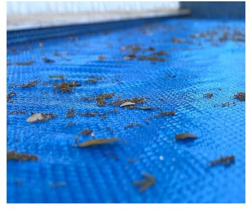 Rygcrud Pool-Sonnendecken, Rechteckig Solar-Abdeckplane Schwimmende Thermal-Pool-Abdeckung, 400 Mikron Luftblase, Hält Schmutz Draußen Und Wärme Drinnen(2x4m)