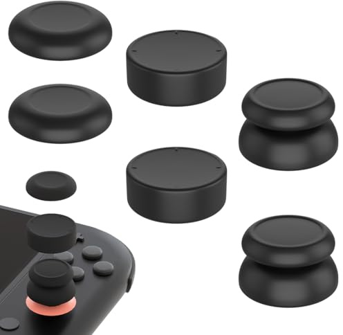 GXGM 2 Pieces Used for Nintendo Switch 2 Joystick, Used for Nintendo Switch Controller, Silicone Rubber Thumb Grip Joystick Caps, Used for Nintendo Switch Accessories, (Black)