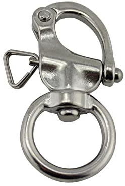 PENCHEAK D-Haken, drehbarer Schäkel, 316 Edelstahl, Schnellspanner, Kettenöse, Haken und D-Ringe, strapazierfähig für Schlüsselband
