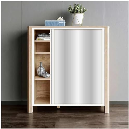APMOE Wabenplissee Schrankvorhang Zum Schieben Push-Pull Regal/Schrank Vorhang Unsichtbar Privatsphäre Gardine Ohne Bohren, Schrankvorhänge für Küche/Kleiderschrank/Bücherregal(Weiß,85x50cm)