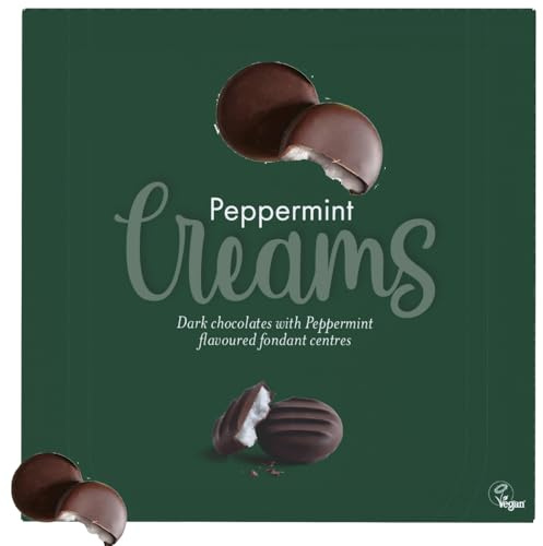 Christmas Vegan Coffee, Strawberry, Peppermint & Orange Creams Chocolate Variety Box Selection 90g – – Festive Gift Box Perfect for Sharing or Gifting - Whks (8 x Boxes, Peppermint Creams Box)