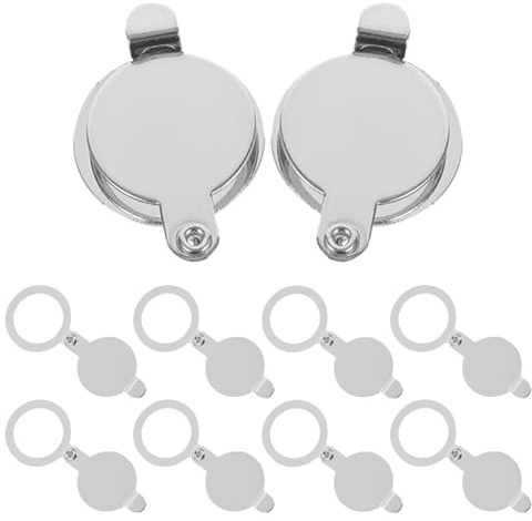 SOPOTUTU 10pcs Copper Peephole Cover Plates for Home Doors Detachable Thin Split Design for Easy Installation Privacy Protection for Apartment and House Door Viewers with Inner