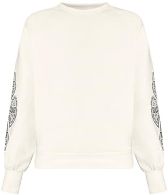 zero Damen Sweatshirt mit Aufdruck 38, Patch CreamBlue