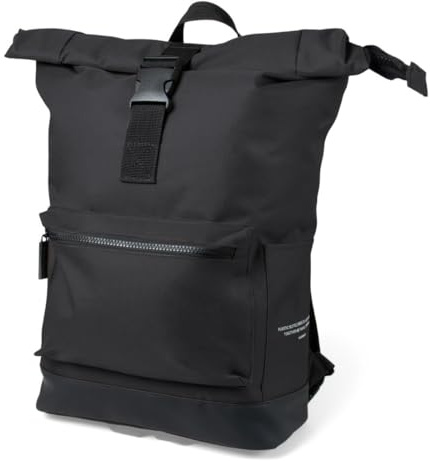 Norländer S.G. Fahrrad-Rucksack & Gepäckträgertasche 24L | Nachhaltig aus RPET (Schwarz)