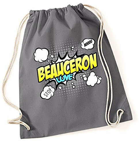 siviwonder Turnbeutel - BEAUCERON Bas Rouge französischer Gebrauchshund - COMIC Cartoon Baumwoll Tasche Fun